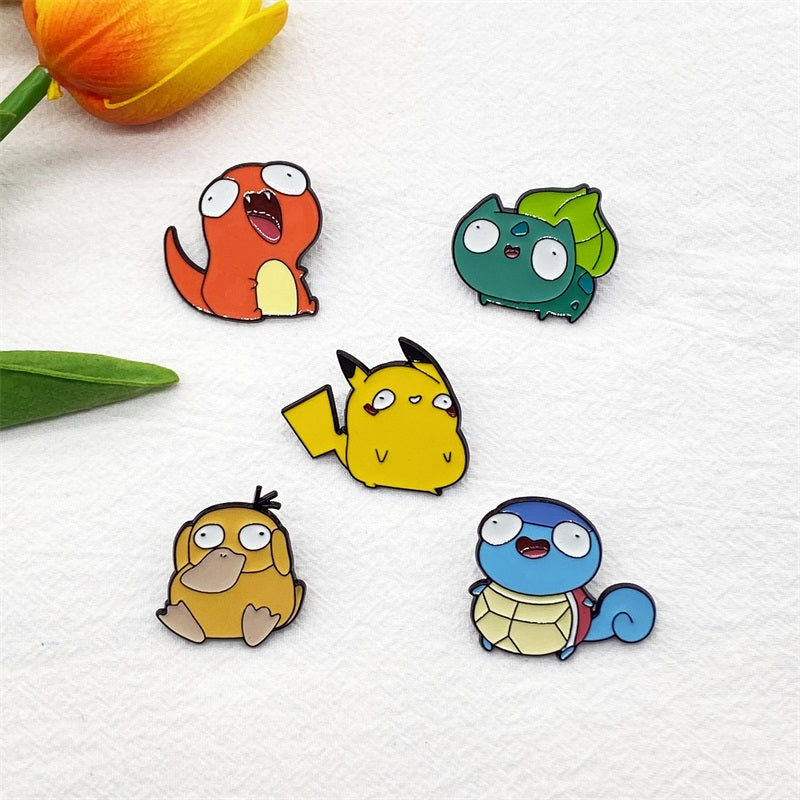 Pokémon Enamel Pin Set - Cute Cartoon Brooch Collection