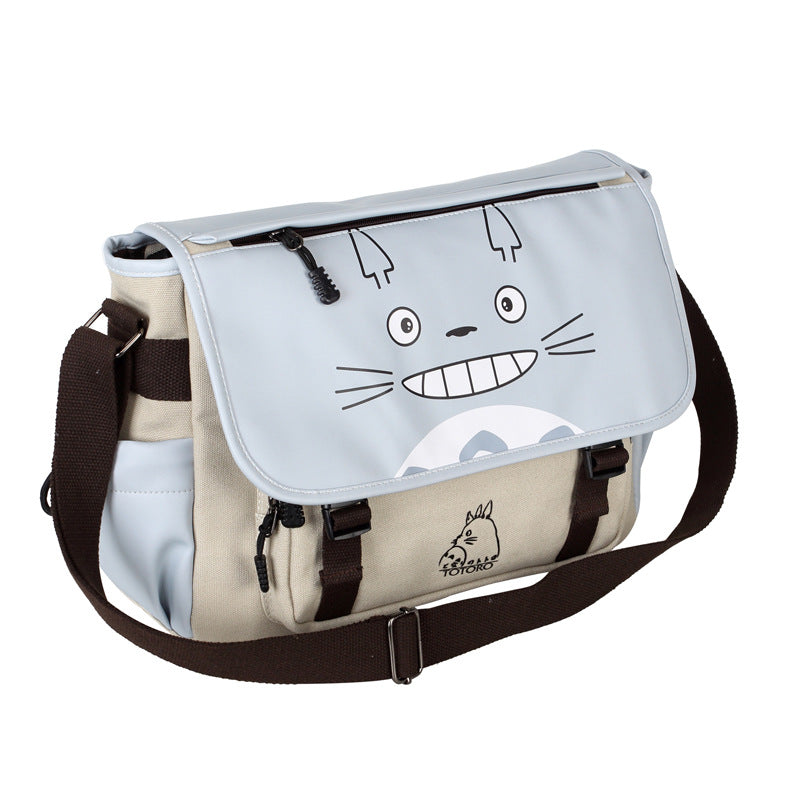 Multi-Anime Canvas Messenger Bag