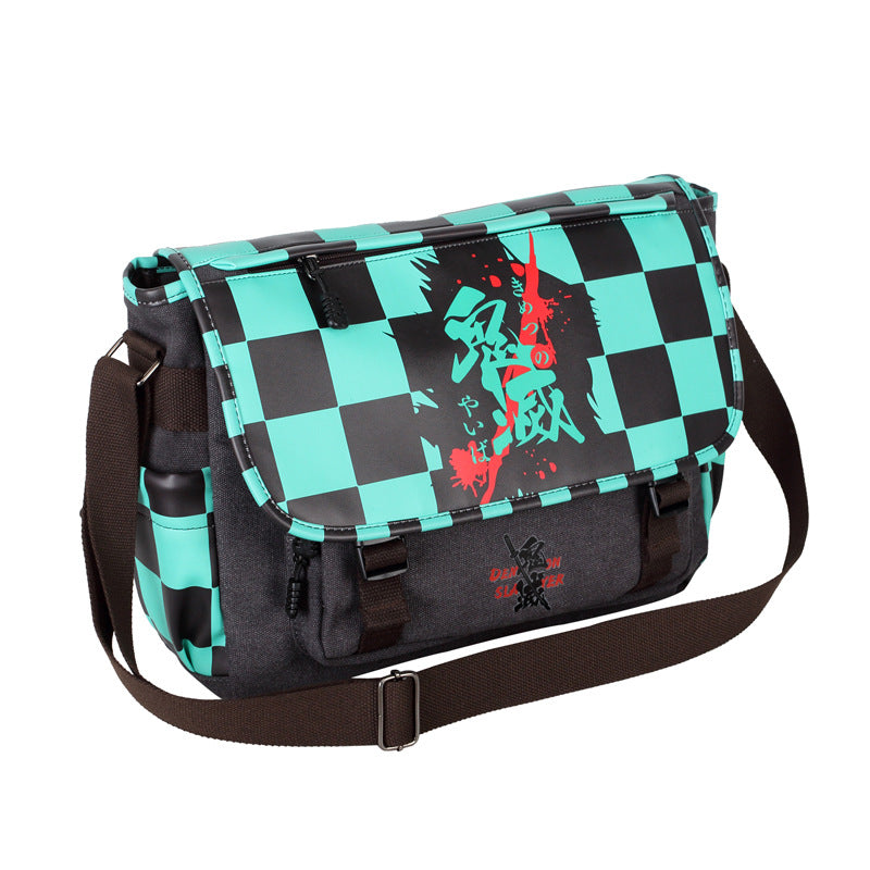 Multi-Anime Canvas Messenger Bag