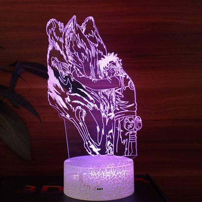 3D Naruto and Sasuke LED Night Light Table Lamp