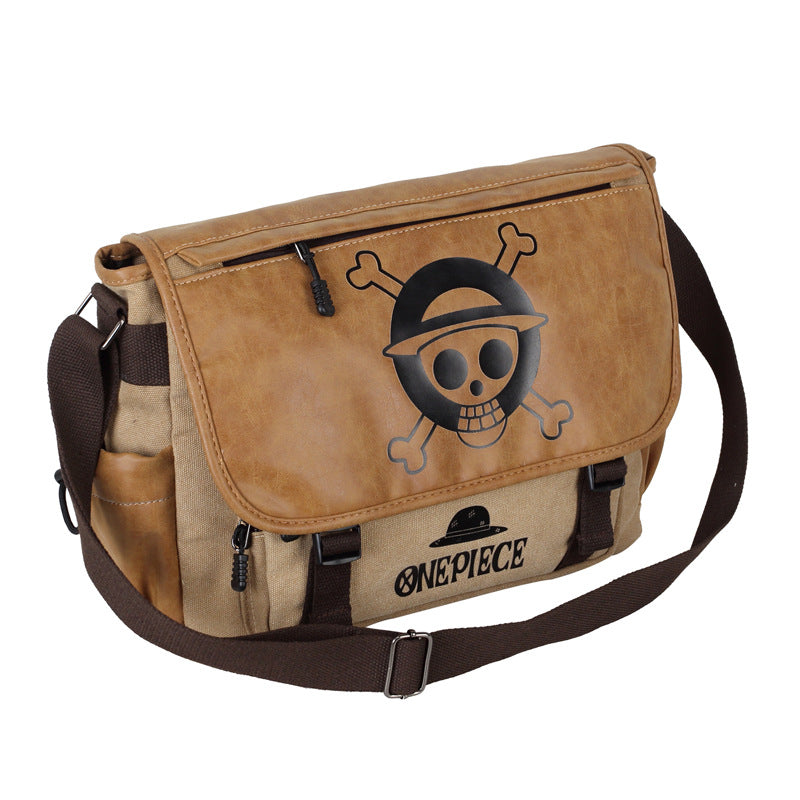 Multi-Anime Canvas Messenger Bag