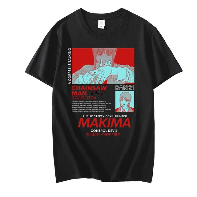 Chainsaw Man Makima Manga Graphic Tee for Men