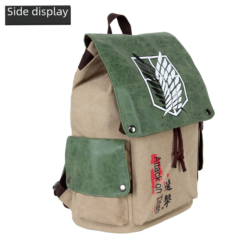 Attack on Titan & Multi-Anime Canvas Backpack