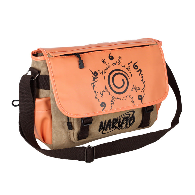 Multi-Anime Canvas Messenger Bag