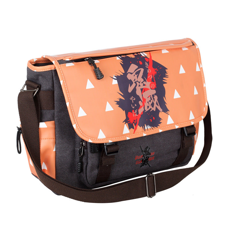 Multi-Anime Canvas Messenger Bag