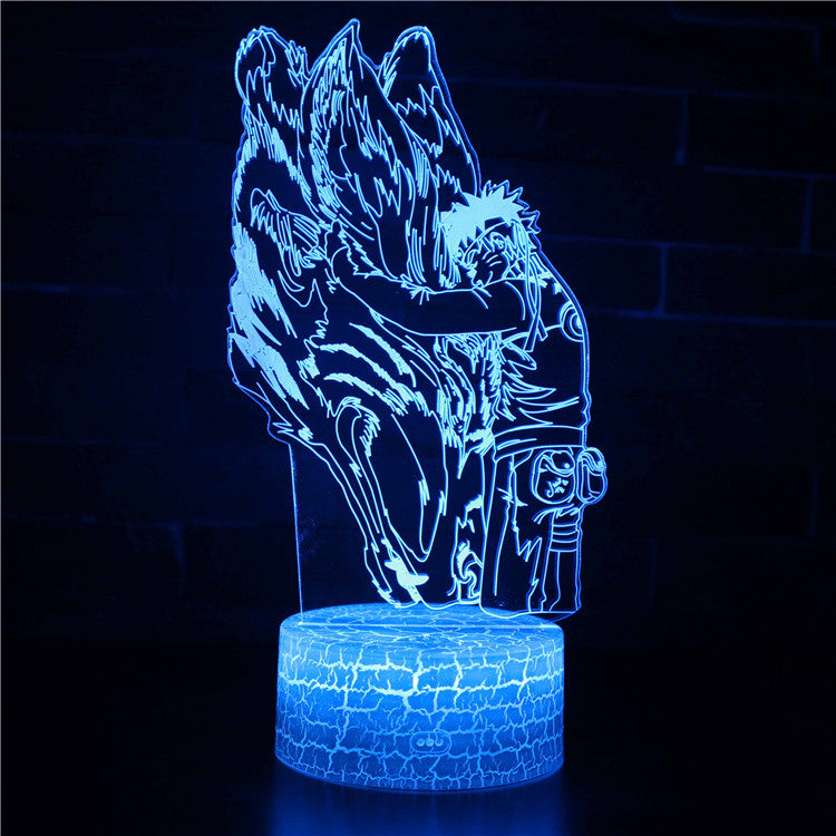 3D Naruto and Sasuke LED Night Light Table Lamp
