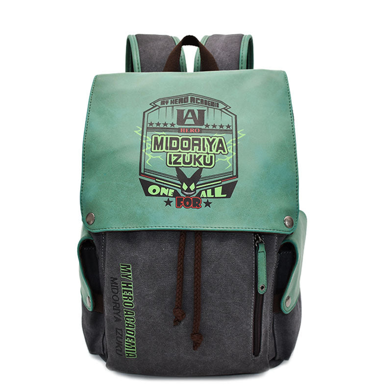 Demon Slayer & Hero Academia Canvas Backpack