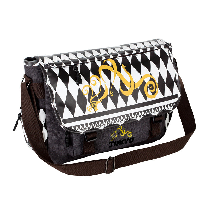 Multi-Anime Canvas Messenger Bag