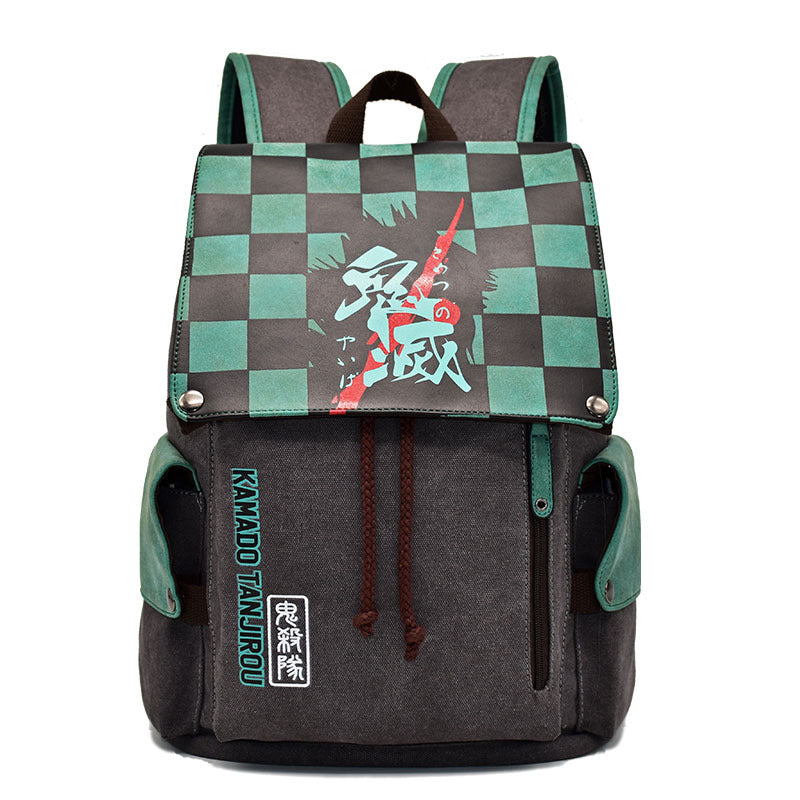 Demon Slayer & Hero Academia Canvas Backpack