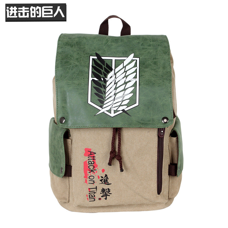 Attack on Titan & Multi-Anime Canvas Backpack